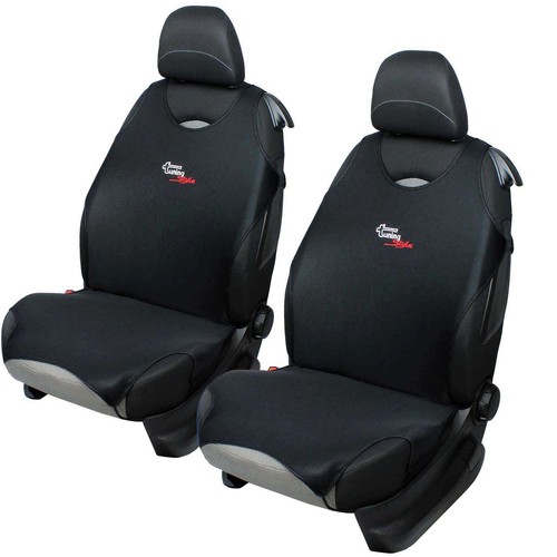 Black car seat covers - car, front