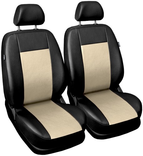 Front cream leatherette seat - front,