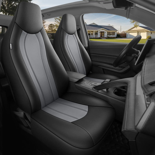 Luxury grey leatherette front - luxury,