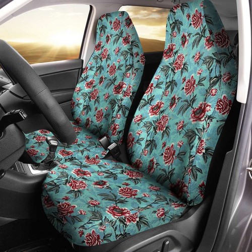 Blue floral waterproof car - blue,
